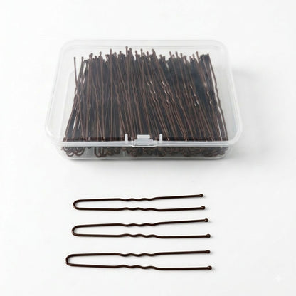 Loose long bronze hair pins