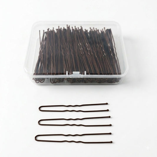 Loose long bronze hair pins