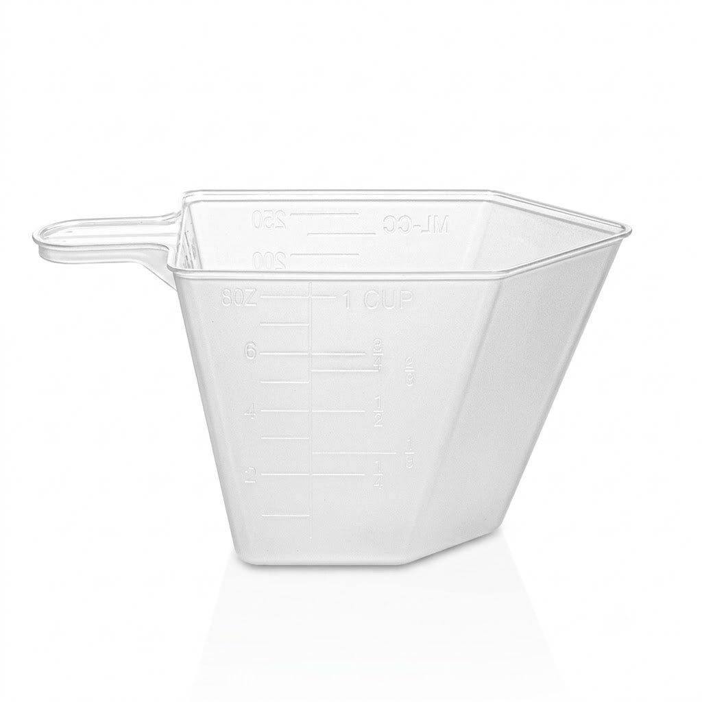 Graduated 8 ounce measuring scoop cup