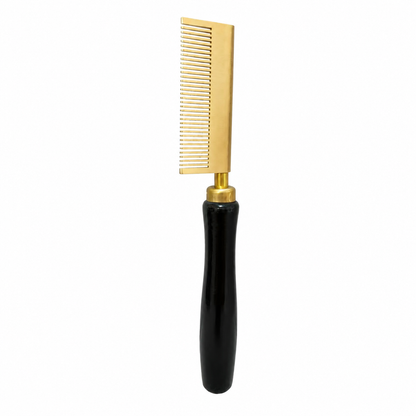 Pressing comb showing smooth flat back