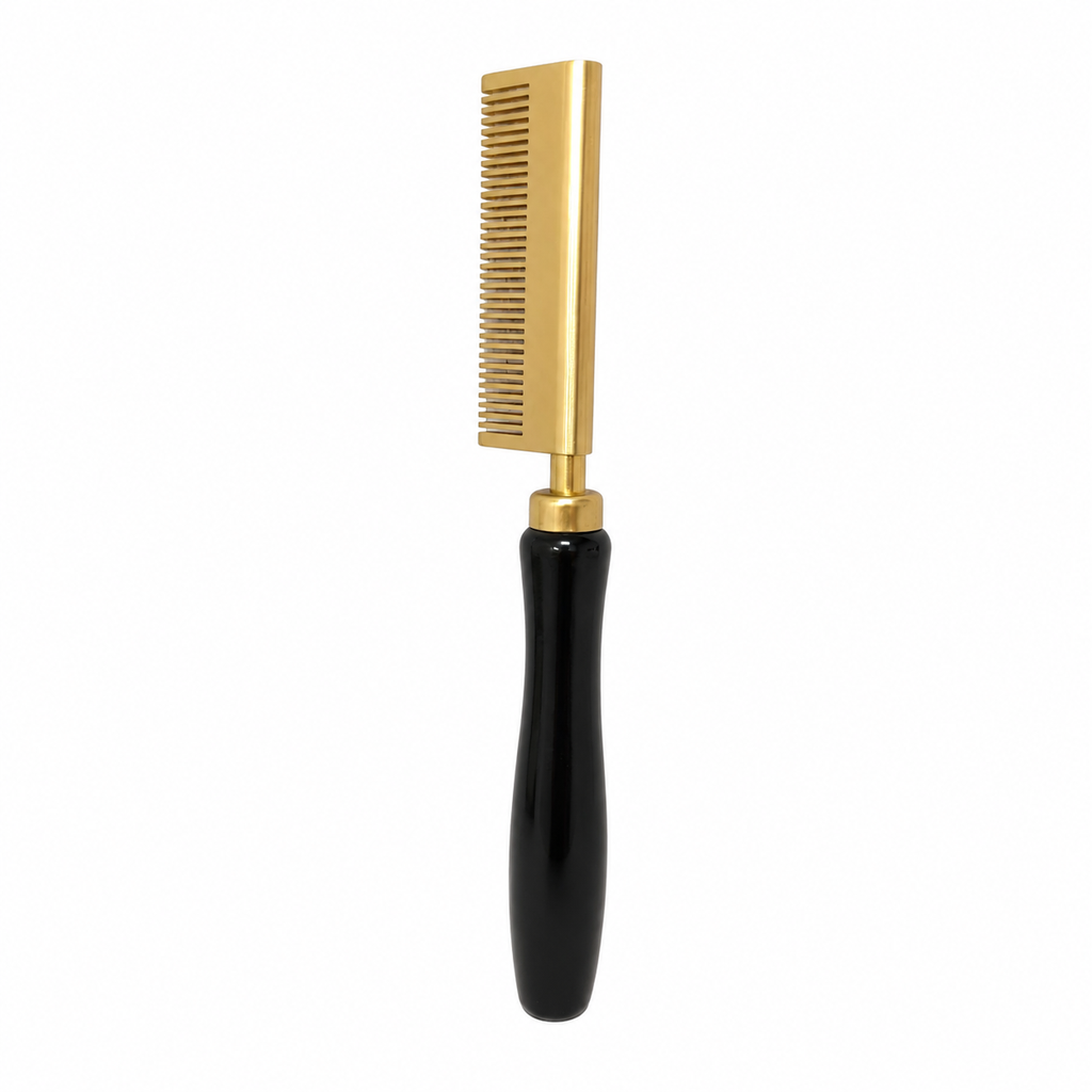 Pressing comb handle detail