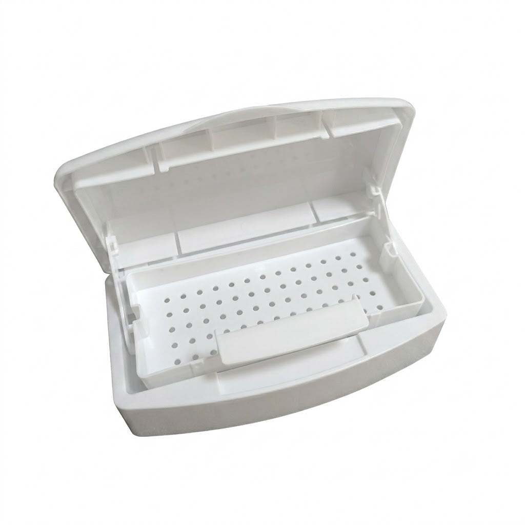 Sterilizing tray with lid removed