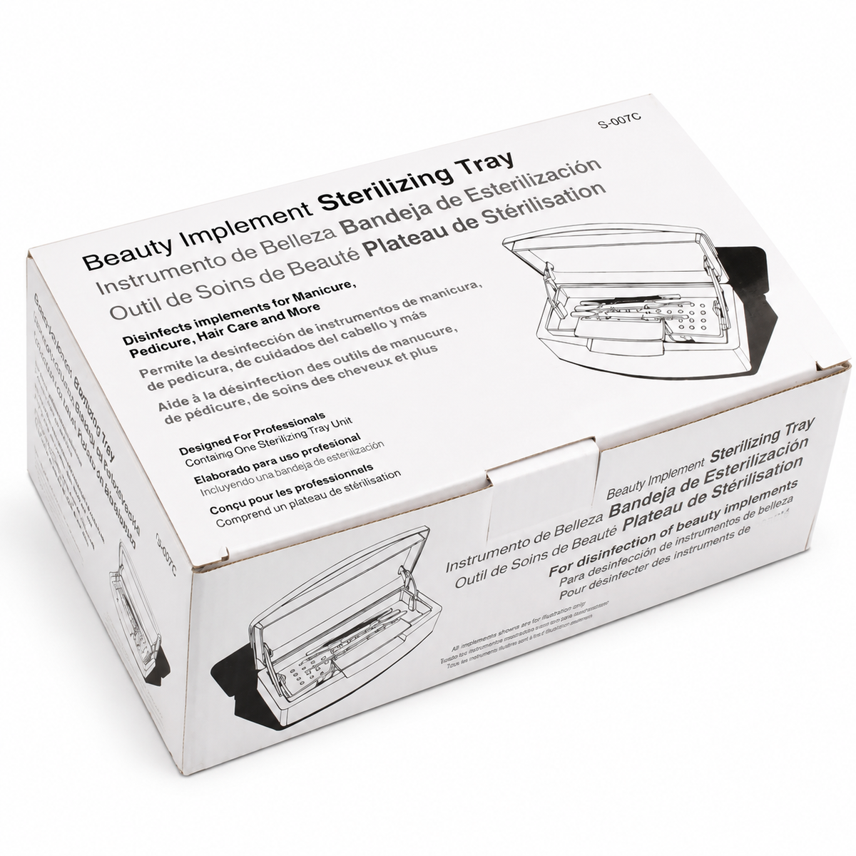 Sterilizing tray shown closed