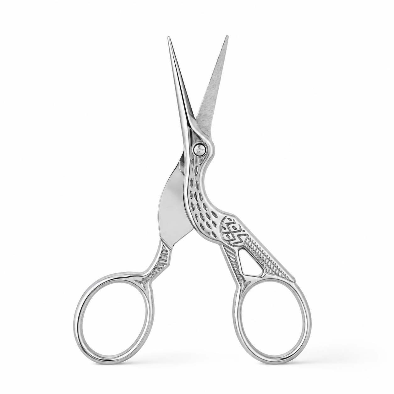 Close view of stork scissor points