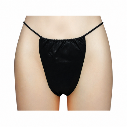 Single disposable black brief