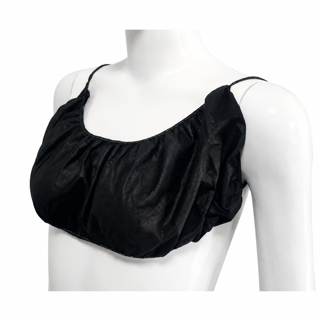 Single disposable backless bra shown flat