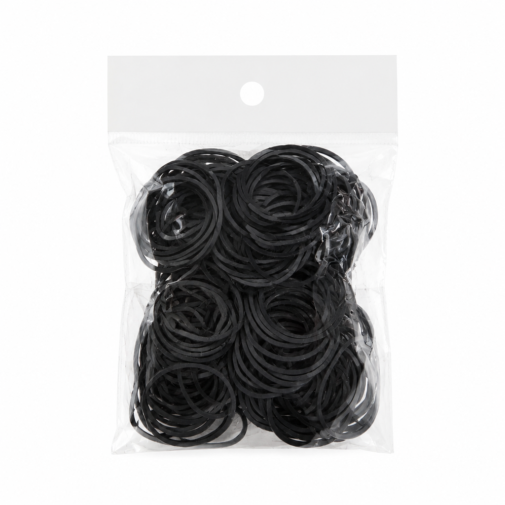 Extra large black rubber bands 125 pack