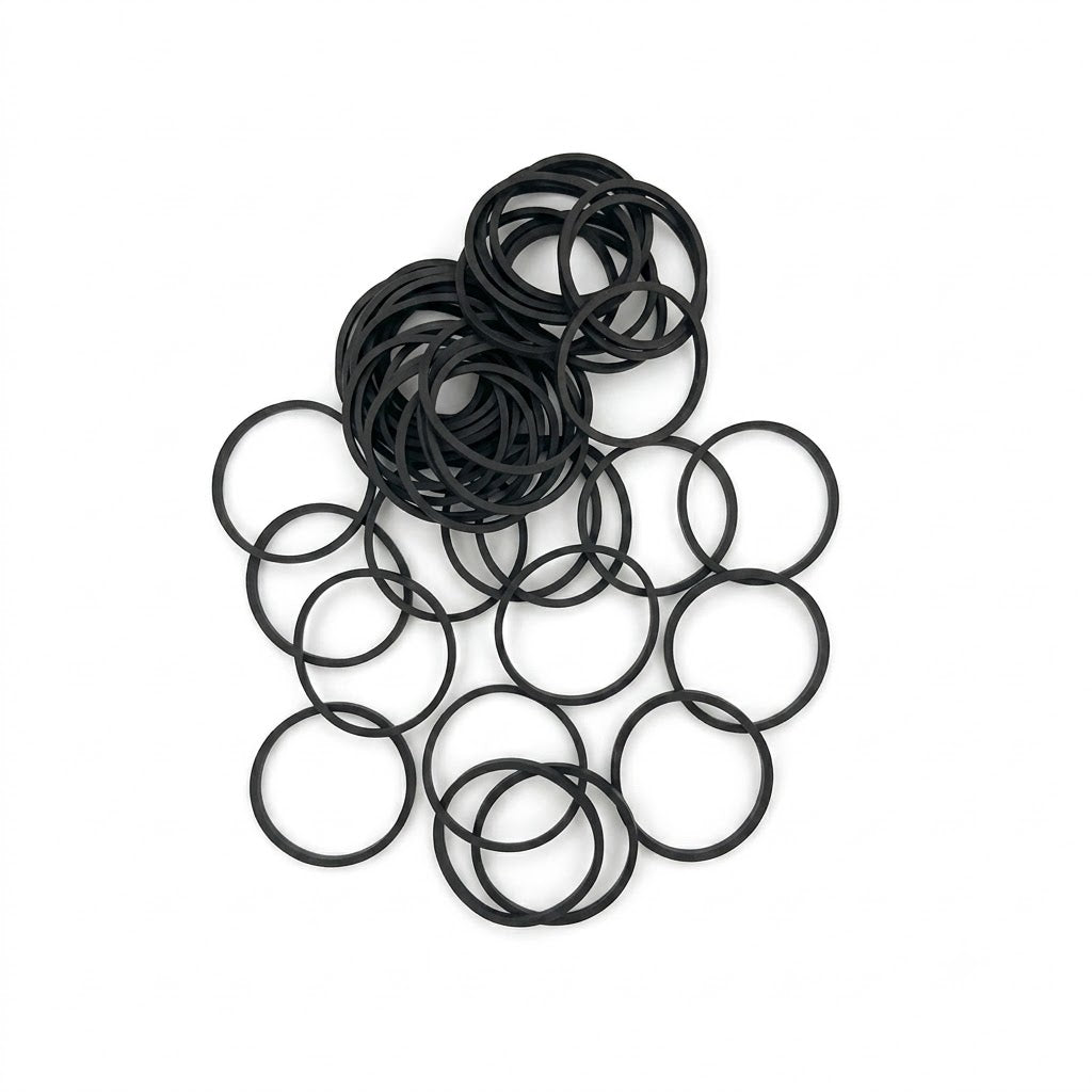 Loose extra large black rubber bands