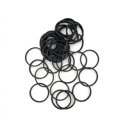Loose extra large black rubber bands