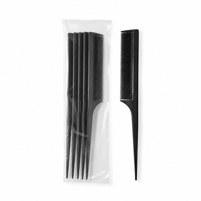 Charlene rat tail combs, 8.5 inch, 5 pack set