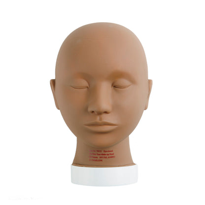 Flatback Mannequin Head: Closed-Eye, Tan (#70112)